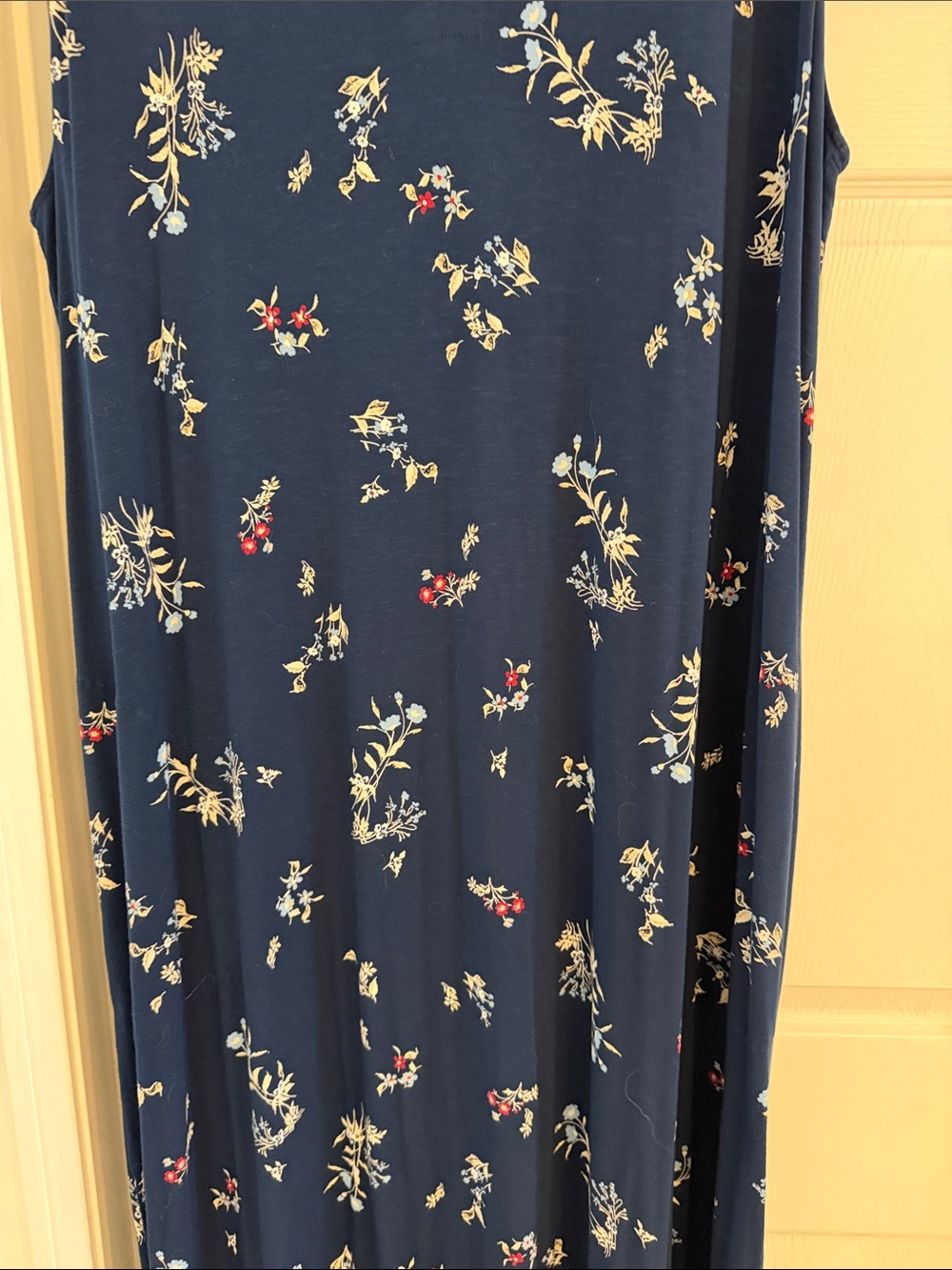 J. Jill Sleeveless Navy Floral Maxi Dress - Picture 3 of 5